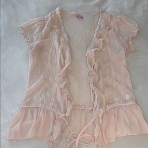 ⭐️Sheer ruffle blouse